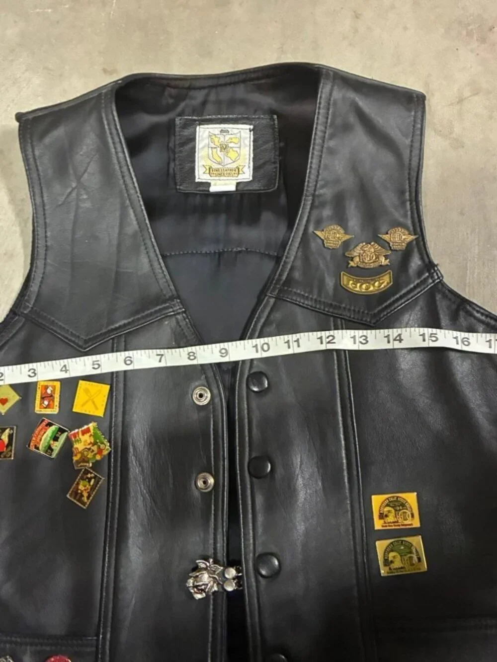 Vintage fem Harley Davidson leather biker jacket